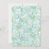 グリーンウォーターカラーサマー結婚式招待状 招待状 (裏面)