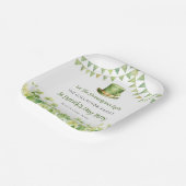 グリーンウォーターカラーシャムロックサンパトリックの日パーティー ペーパープレート (傾斜あり)