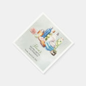 グリーンウォーターカラースパとウェルネスバチェロレッテ スタンダードカクテルナプキン (角)