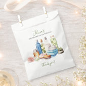 グリーンウォーターカラースパとウェルネスバチェロレッテ フェイバーバッグ (クリップ留めされた状態)