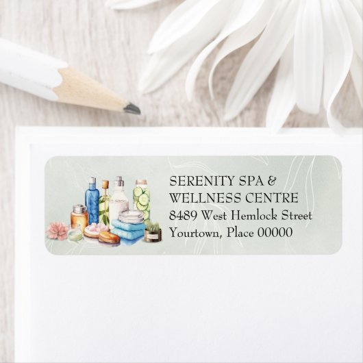 グリーンウォーターカラースパとウェルネス差出人住所 ラベル (インサイチュ)