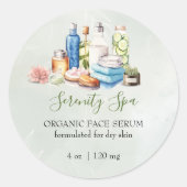 グリーンウォーターカラーデイスパとウェルネス製品 ラウンドシール (正面)
