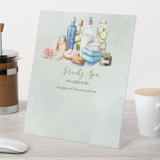 グリーンウォーターカラーデイスパとウェルネス 台座サイン (インサイチュ)