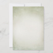 グリーンウォーターカラーハリネズミとマッシュルーム赤ちゃんシャワー 招待状 (裏面)