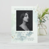 グリーンウォーターカラーバタフライ葬儀サービス プログラム (スタンド正面)