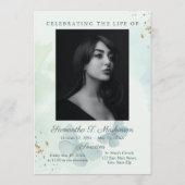 グリーンウォーターカラーバタフライ葬儀サービス プログラム (正面)