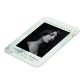 グリーンウォーターカラーバタフライ葬儀サービス マグネット (左側)