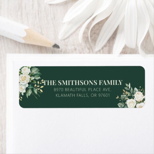 グリーンウォーターカラーフラワーズ住所 シール (インサイチュ)