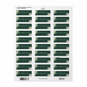 グリーンウォーターカラーフラワーズ住所 シール (フルシート)