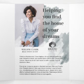 グリーンウォーターカラーフロントドア実在エステートマーケティング 三つ折りカード (内部中)