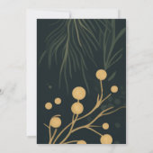 グリーンウォーターカラーホリーフェスティバルホリデイ2025パーティー 招待状 (裏面)