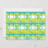 グリーンウォーターカラーマルグリータライム ブライダルシャワー サンキューカード (裏面)