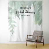 グリーンウォーターカラーユーカリブライダルシャワー タペストリー (インサイチュ)