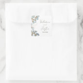 グリーンウォーターカラーユーカリ結婚プススクエアスティック スクエアシール (バッグ)