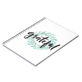 グリーンウォーターカラー感謝リース秋感謝 ノートブック (左側)