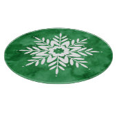 グリーンウォーターカラー抽象芸術スノーフレーク カッティングボード (角)