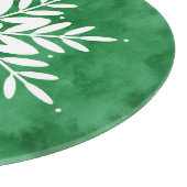 グリーンウォーターカラー抽象芸術スノーフレーク カッティングボード (角)