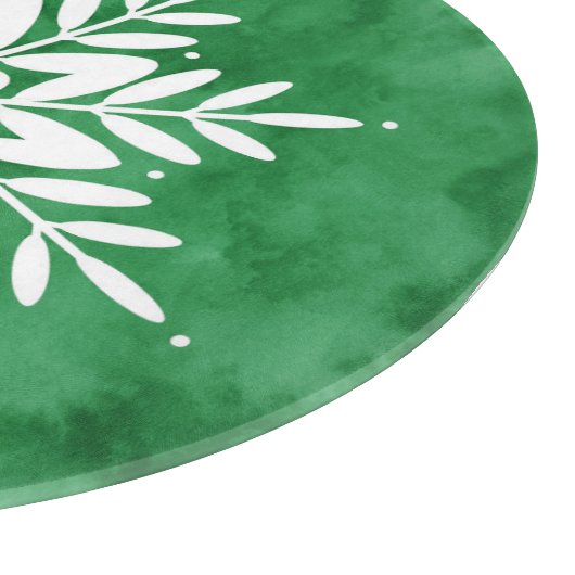 グリーンウォーターカラー抽象芸術スノーフレーク カッティングボード (角)