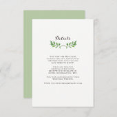 グリーンウォーターカラー植物学離れ系詳細 エンクロージャーカード (正面/裏面)