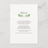 グリーンウォーターカラー植物学離れ系詳細 エンクロージャーカード (正面)