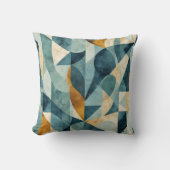 グリーンウォーターカラー植物性葉装飾用クッション クッション (正面)