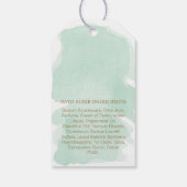 グリーンウォーターカラー金ゴールドバスボムメッセージカード ギフトタグ (裏面)