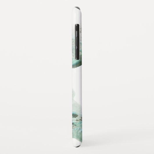 グリーンウォーターグラデーションカラー大理石モノグラム Case-Mate iPhoneケース (裏面/左)