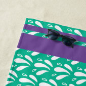 グリーンウォーターストライプパターンレトロカヌートター名 ビーチタオル (インサイチュ)