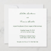 グリーンウォーターズケルト結び糸細工結婚式招待状 招待状 (裏面)