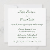 グリーンウォーターズセルティックモノグラム結婚式招待状 招待状 (裏面)