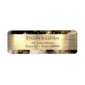 グリーンウォーターフェイクフォイル差出人住所ラベル ラベル (正面)