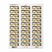 グリーンウォーターフェイクフォイル差出人住所ラベル ラベル (フルシート)