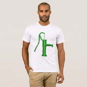 グリーンウォーターポンプ メンズTシャツ Tシャツ (正面フル)