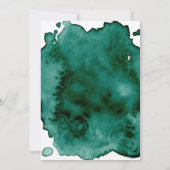 グリーンウォーターモダンカラーエレガントな結婚式 招待状 (裏面)