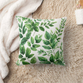 グリーンウォーター植物性葉植物 クッション
