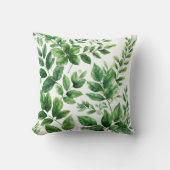 グリーンウォーター植物性葉植物 クッション (正面)