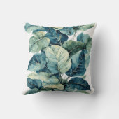 グリーンウォーター植物性葉植物 クッション (裏面)