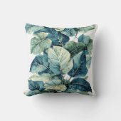 グリーンウォーター植物性葉植物 クッション (正面)