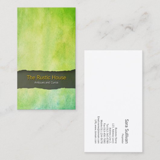 グリーンウォーター洗剤リテール取引名刺 名刺 (正面/裏面)