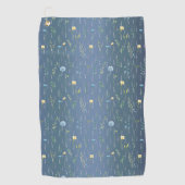 グリーンウォーター素朴カラー植物性フローラ花 ゴルフタオル (正面)