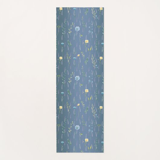 グリーンウォーター素朴カラー植物性フローラ花 ヨガマット (正面)