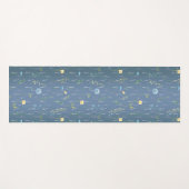 グリーンウォーター素朴カラー植物性フローラ花 ヨガマット (正面(横))