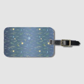 グリーンウォーター素朴カラー植物性フローラ花 ラゲッジタグ (正面横)