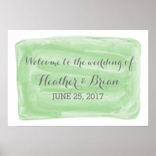 グリーンウォーター結婚カラーのポスター ポスター (正面)