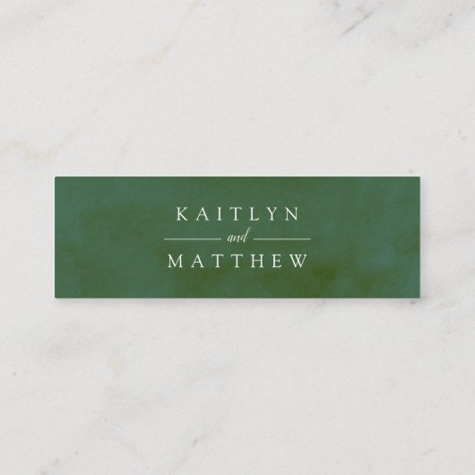 グリーンウォーター結婚カラーのWebサイト スキニー名刺 (裏面)