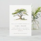 グリーンウォーター結婚カラーオークの記念日 招待状 (スタンド正面)
