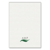 グリーンウォーター結婚カラー植物挿入カード テーブルナンバー (裏面)