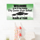 グリーンウォーター縁どカラークラス懇親会へようこそ 横断幕 (インサイチュ)