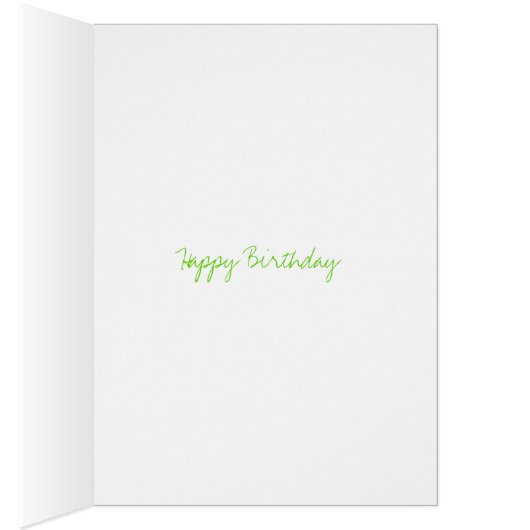 グリーンウォーター色かわいい芸術品を気取ったクリエイティブ誕生日 (内側 (右))