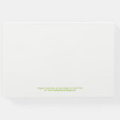 グリーンウォーター色のオーキッドアート結婚のゲストブック ゲストブック (裏面)